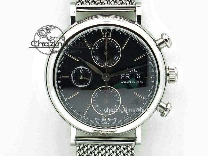 MIROTIME 0810 Portofino SCHAFFHAUSEN SS MKF 1:1 Best Edition Blue Dial On Mesh Bracelet A Versatile 7338